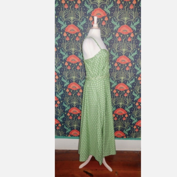 Antonio Melani X Style By Simkins Green Margo Poplin Fit Flare Tea Sun Dress - Picture 9 of 10